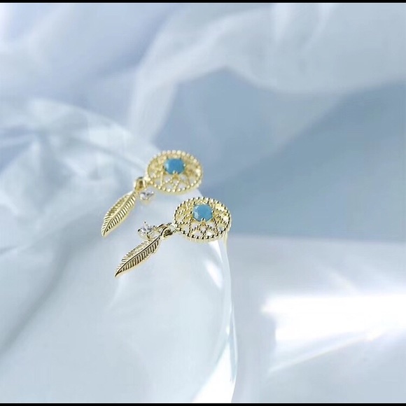 Dreamcatcher Sterling handmade Earrings - Picture 2 of 6